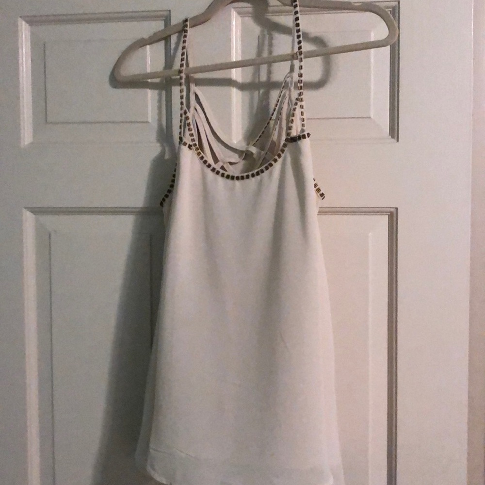 Forever 21 cream top with gold detailing